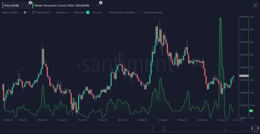 分析平台 Santiment：柴犬币因鲸鱼活动增加可能迎来价格反弹