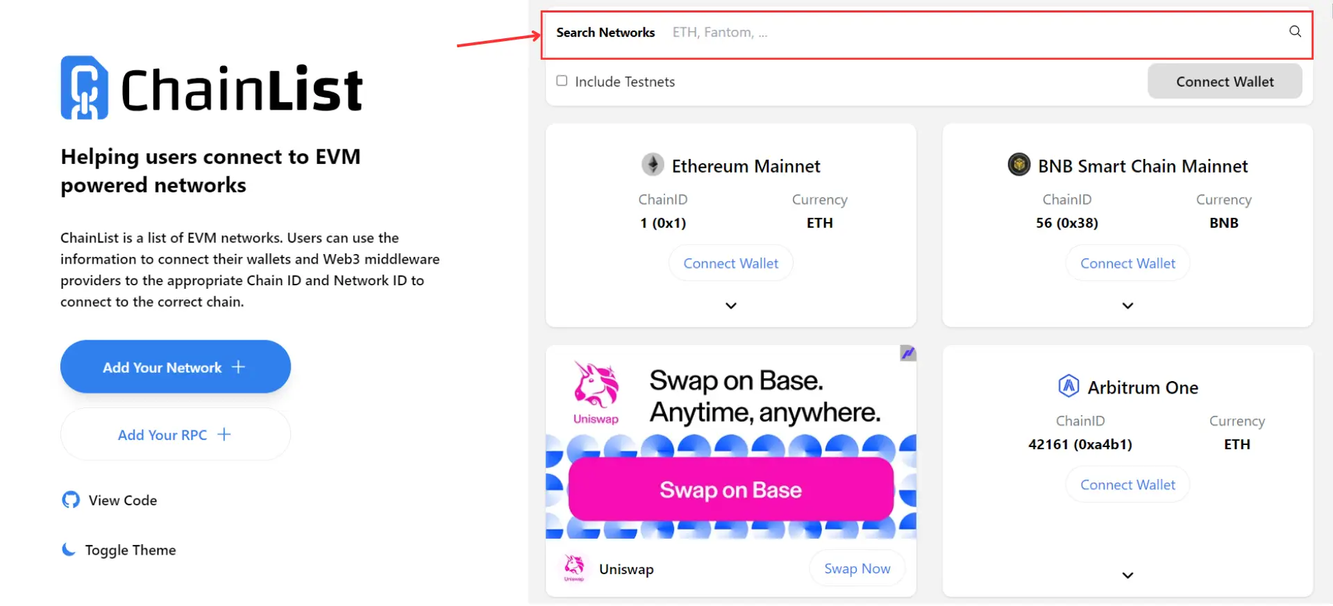 什么是Chainlist？ChainList如何使用？区块链网络管理工具用户指南